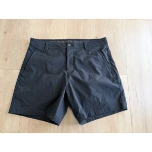 Rhone Nomad Tech Chino Shorts 7" Men's Size 36 Performance Stretch Black EUC